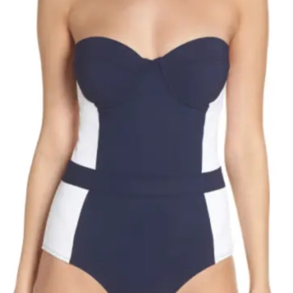 Tory Burch
Lipsi Two-Tone One-Piece
Swimsuit - Picture 8 of 11